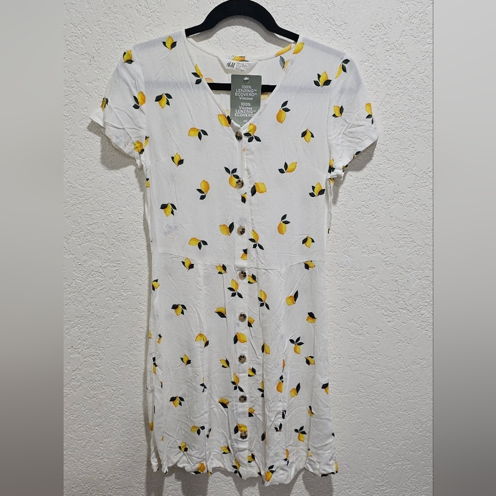 H&M Kids Lemon Button Down Dress Size US 18